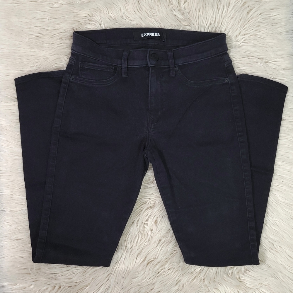 Express Mid Rise Black Legging Pants Size 4